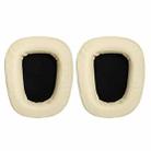 2 PCS For Logitech G633 G933 Protein Skin Earphone Cushion Cover Earmuffs Replacement Earpads(Cream Color) - 1