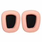 2 PCS For Logitech G633 G933 Protein Skin Earphone Cushion Cover Earmuffs Replacement Earpads(Orange Pink) - 1