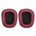 2 PCS For Logitech G633 G933 Protein Skin Earphone Cushion Cover Earmuffs Replacement Earpads(Wine Red) - 1