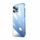 For iPhone 14 Pro Transparent Electroplated PC Phone Case(Sierra Blue) - 1