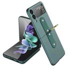 For Samsung Galaxy Z Flip4 Oil-sprayed Ring PC Phone Case(Green) - 1