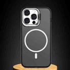 For iPhone 14 Pro MagSafe Magnetic Metal Lens Cover Holder Phone Case(Black) - 1
