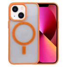 For iPhone 14 Acrylic + TPU Magsafe Magnetic Phone Case (Orange) - 1