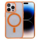 Acrylic + TPU Magsafe Magnetic Phone Case For iPhone 14 Pro(Orange) - 1