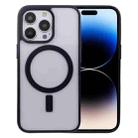 For iPhone 14 Pro Max Acrylic + TPU Magsafe Magnetic Phone Case (Dark Blue) - 1