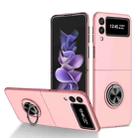 For Samsung Galaxy Z Flip4 Armor Ring Holder Phone Case(Pink) - 1