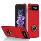 For Samsung Galaxy Z Flip4 Armor Ring Holder Phone Case(Red) - 1