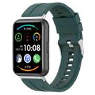 For Huawei Watch Fit 2 Tire Tread Watch Band(Dark Green) - 1