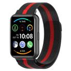 For Huawei Watch Fit 2 Milan Magnetic Stainless Steel Watch Band(Black Red) - 1