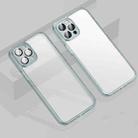 For iPhone 14 Pro Frosted PC Phone Case with Lens Film(Sierra Blue) - 1
