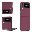 For Samsung Galaxy Z Flip4 Armor Foldable Phone Case(Wine Red) - 1