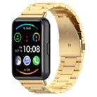 For Huawei Watch Fit 2 Three-bead Metal Stainless Steel Watch Band(Gold) - 1