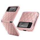 For Samsung Galaxy Z Flip4 Diamond Lattice Hinge Phone Case(Pink) - 1