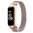 For Samsung Galaxy Fit 2 SM-R220 Nylon Loop Watch Band(Pink + Rose Gold Frame) - 1