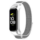 For Samsung Galaxy Fit 2 SM-R220 Nylon Loop Watch Band(Colorful + Silver Frame) - 1