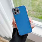 Full Coverage Soft Edge Electroplating Phone Case For iPhone 14 Pro Max(Blue) - 1