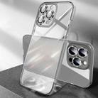 For iPhone 14 Pro Max Diamond Eagle Eye Anti-Fingerprint Glass Phone Case (Transparent Black) - 1