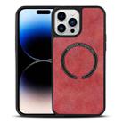 For iPhone 14 Pro Lambskin Texture MagSafe Magnetic Phone Case(Red) - 1