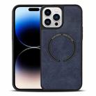 For iPhone 14 Pro Lambskin Texture MagSafe Magnetic Phone Case(Dark Blue) - 1