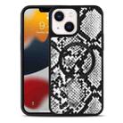For iPhone 14 Plus Leather Texture MagSafe Magnetic Phone Case (Python Pattern) - 1