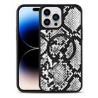 For iPhone 14 Pro Leather Texture MagSafe Magnetic Phone Case(Python Pattern) - 1