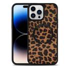 For iPhone 14 Pro Leather Texture MagSafe Magnetic Phone Case(Brown Leopard) - 1