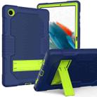 For Samsung Galaxy Tab A8 10.5 2021 X200 Contrast Color Robot Shockproof Silicone + PC Tablet Case(Navy Blue Yellow Green) - 1