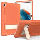 For Samsung Galaxy Tab A8 10.5 2021 X200 Contrast Color Robot Shockproof Silicone + PC Tablet Case(Orange) - 1