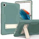 For Samsung Galaxy Tab A8 10.5 2021 X200 Contrast Color Robot Shockproof Silicone + PC Tablet Case(Emerald Green) - 1