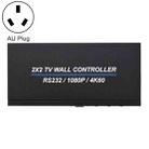 BT100 4K 60Hz 1080P 2 x 2 TV Wall Controller, Plug Type:AU Plug(Black) - 1