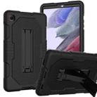 For Samsung Galaxy A7 Lite T220 Contrast Color Robot Shockproof Silicone + PC Tablet Case(Black) - 1