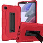 For Samsung Galaxy A7 Lite T220 Contrast Color Robot Shockproof Silicone + PC Tablet Case(Red Black) - 1