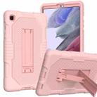 For Samsung Galaxy A7 Lite T220 Contrast Color Robot Shockproof Silicone + PC Tablet Case(Rose Gold) - 1