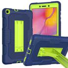 For Samsung Galaxy Tab A 8.0 2019 T290 Contrast Color Robot Shockproof Silicone + PC Tablet Case(Navy Blue Yellow Green) - 1