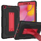 For Samsung Galaxy Tab A 8.0 2019 T290 Contrast Color Robot Shockproof Silicone + PC Tablet Case(Black Red) - 1