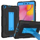 For Samsung Galaxy Tab A 8.0 2019 T290 Contrast Color Robot Shockproof Silicone + PC Tablet Case(Black Blue) - 1