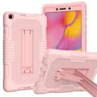 For Samsung Galaxy Tab A 8.0 2019 T290 Contrast Color Robot Shockproof Silicone + PC Tablet Case(Rose Gold) - 1