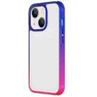 For iPhone 14 Colorful Gradient TPU + PC Phone Case (Blue Red) - 1