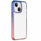 For iPhone 14 Colorful Gradient TPU + PC Phone Case (Blue Pink) - 1