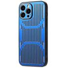 For iPhone 14 Hollow Heat Dissipation Metal Phone Case (Sierra Blue) - 1