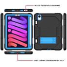 For iPad mini 6 Contrast Color Robot Shockproof Silicone + PC Tablet Case(Black Blue) - 2
