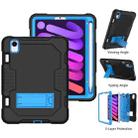 For iPad mini 6 Contrast Color Robot Shockproof Silicone + PC Tablet Case(Black Blue) - 3