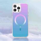 For iPhone 14 Pro Max Gradient Magsafe Magnetic Phone Case (Pink Blue) - 1