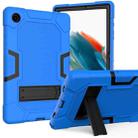 For Samsung Galaxy Tab A8 10.5 2021 X200 Contrast Color Robot Silicone + PC Tablet Case(Blue Black) - 1