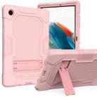 For Samsung Galaxy Tab A8 10.5 2021 X200 Contrast Color Robot Silicone + PC Tablet Case(Rose Gold) - 1