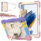 For Samsung Galaxy Tab A8 10.5 2021 X200 Contrast Color Robot Silicone + PC Tablet Case(Colorful Pink) - 1