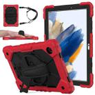 For Samsung Galaxy Tab A8 10.5 2021 X200 Contrast Color Robot Silicone + PC Tablet Case(Red+Black) - 1