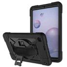 For Samsung Galaxy Tab A 8.4 T307 Contrast Color Robot Silicone + PC Tablet Case(Black) - 1