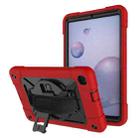 For Samsung Galaxy Tab A 8.4 T307 Contrast Color Robot Silicone + PC Tablet Case(Red Black) - 1