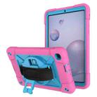 For Samsung Galaxy Tab A 8.4 T307 Contrast Color Robot Silicone + PC Tablet Case(Rose Red Blue) - 1